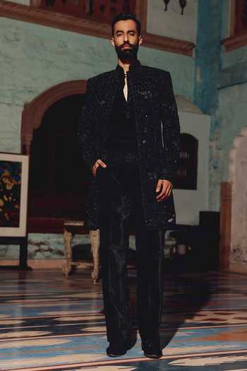 AMIT BEHKI Embroidered Sherwani & Kurta Set 