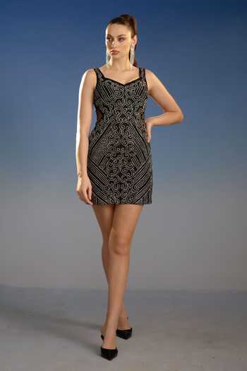 Bling Empire Black Sleeveless Sequin Mini Dress 