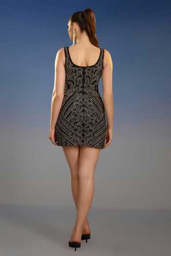 Bling Empire Black Sleeveless Sequin Mini Dress 