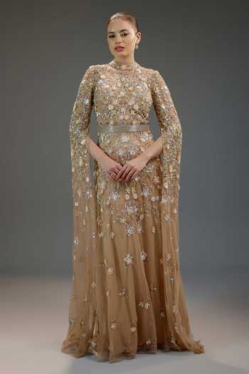 Bling Empire Imperial Blossom Cape Dress 