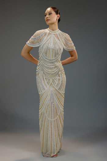 Bling Empire Celestial Hand Beaded Gala Gown 