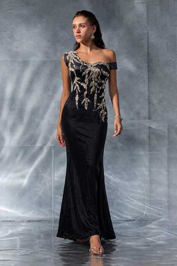Kalighata Pret One Shoulder Embellished Dress 