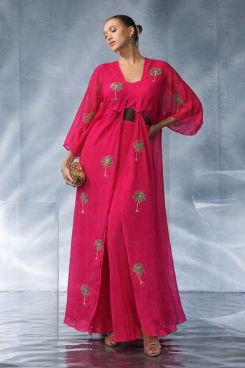 Kalighata Pret Embroidered Kaftan Palazzo Set 