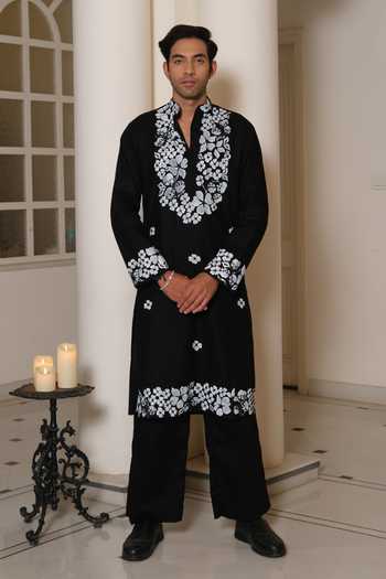 Meghstudio Sufi Hand-Painted Floral Kurta 