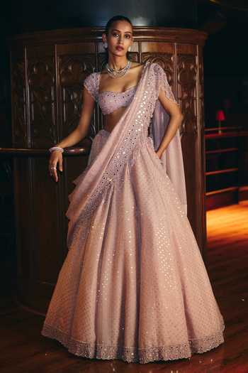 Vvani by vani vats Sequins Embroidered Lehenga Set 