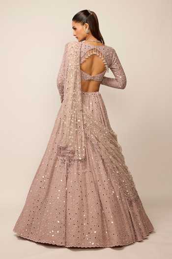 Vvani by vani vats Mirror Embroidered Lehenga Set 
