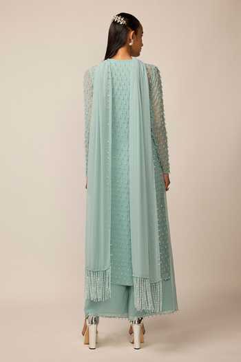 Vvani by vani vats Pearl Drop Embroidered Kurta Set 