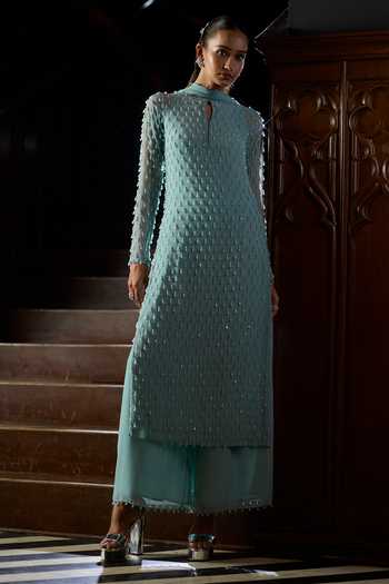 Vvani by vani vats Pearl Drop Embroidered Kurta Set 