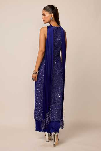 Vvani by vani vats Mirror Embroidered Kurta Palazzo Set 