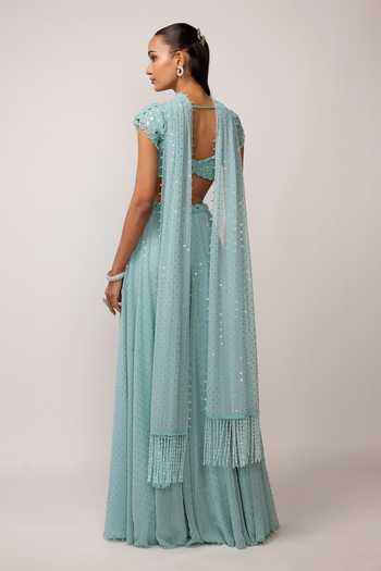 Vvani by vani vats Georgette Sequin Work Skirt Set 