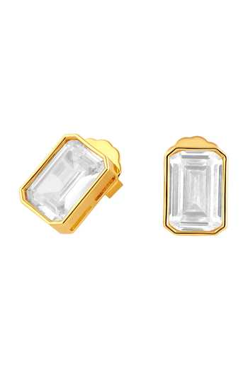 Isharya Gold Plated Valencia Opaline Stud Earrings Online at Aza Fashions Isharya_Gold Plated Valencia Opaline Stud Earrings _Online_at_Aza_Fashions