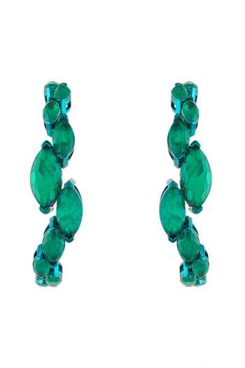 Isharya Seraphine Emerald Hoop Earrings 