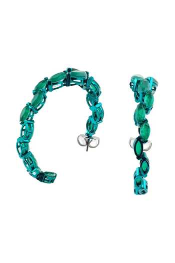 Isharya Seraphine Emerald Hoop Earrings 