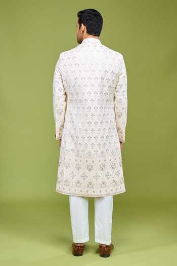 Arihant Rai Sinha Thread & Sequin Embroidered Sherwani Set 