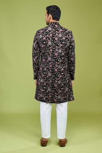 Arihant Rai Sinha Thread Sequin Embroidered Sherwani & Pant Set 