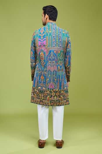 Arihant Rai Sinha Embroidered Sherwani Jacket & Pant Set 