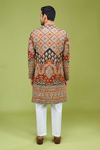 Arihant Rai Sinha Zari Embroidered Sherwani & Pant Set 