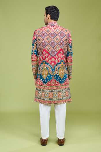 Arihant Rai Sinha Sequin Embroidered Sherwani Jacket & Pant Set 