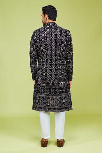 Arihant Rai Sinha Thread Embroidered Sherwani Set 