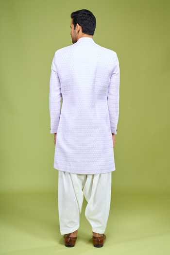 Arihant Rai Sinha Sequin Embroidered Sherwani & Patiala Pant Set 