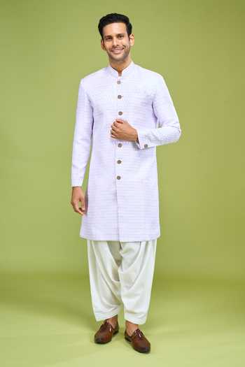 Arihant Rai Sinha Sequin Embroidered Sherwani & Patiala Pant Set 