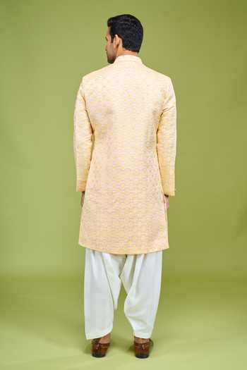 Arihant Rai Sinha Zari Embroidery Sherwani Jacket Set 