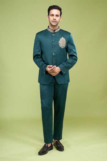Arihant Rai Sinha Hand Embroidered Bandhgala & Pant Set