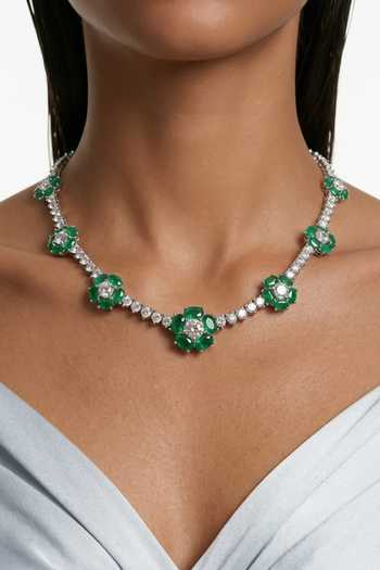 PRERTO Haneen Zircon Detailed Necklace Set