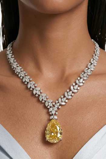 PRERTO Eman Zircon Compressed Necklace Set