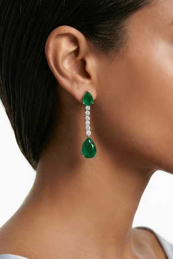 PRERTO Amani Zircon Drop Pendant Necklace Set