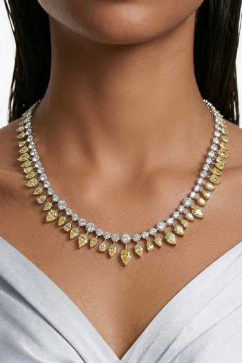 PRERTO Medha Zircon Statement Necklace Set 
