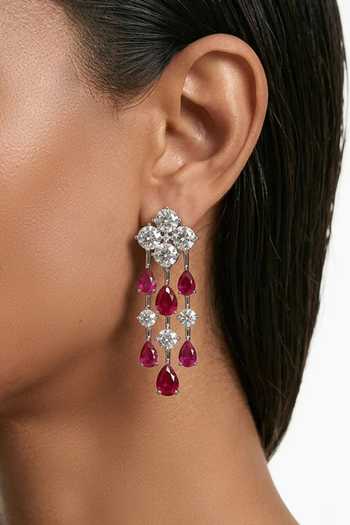 PRERTO Medha Zircon Statement Necklace Set 