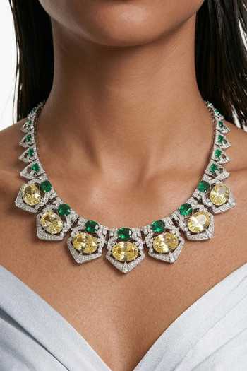 PRERTO Aarohi Zircon Studded Necklace Set 