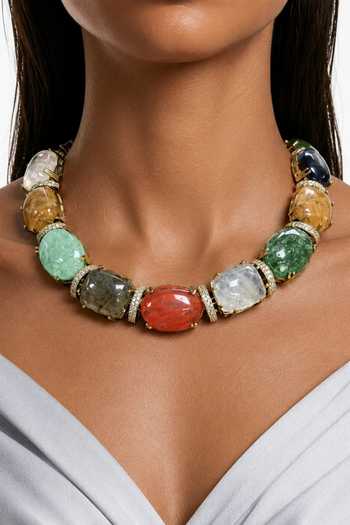 PRERTO Inji Zircon Studded Necklace Set 