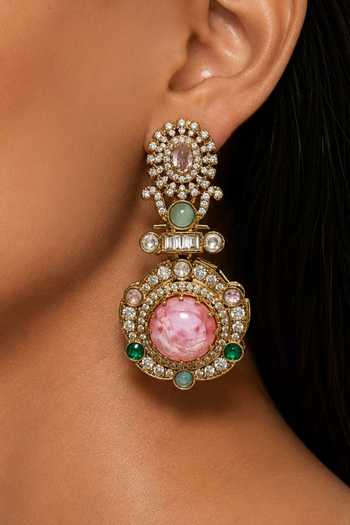 PRERTO Jana Moissanite Polki Kundan Necklace Set 