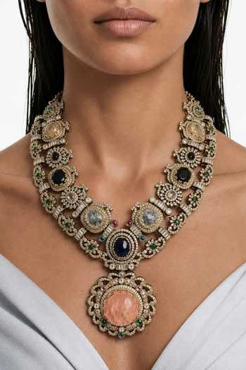 PRERTO Jana Moissanite Polki Kundan Necklace Set 