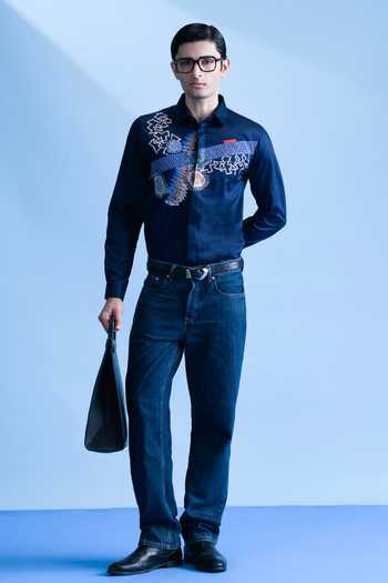 Abkasa Giulio Embroidered Cotton Shirt 