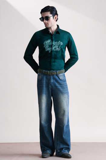 Shop Abkasa Green Cotton Billionair Shirt Online at Aza Fashions Shop_Abkasa_Green Cotton Billionair Shirt _Online_at_Aza_Fashions