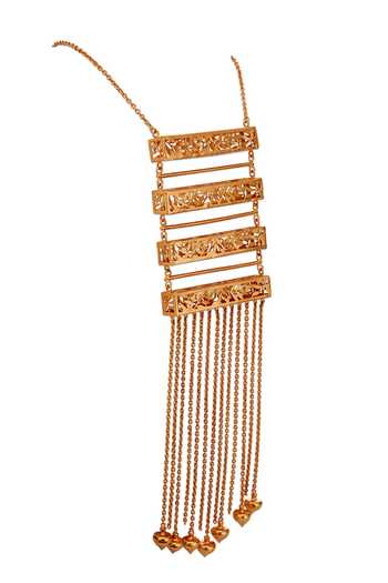 Buy_Dhwani Bansal Jewellery_Gold Plated Inaayat Filigree Necklace _Online_at_Aza_Fashions