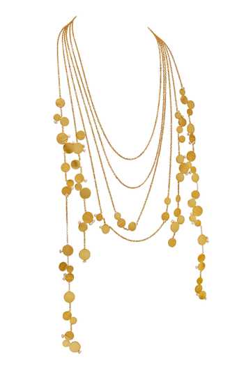 Buy Dhwani Bansal Jewellery Gold Plated Aire Layered Necklace Online at Aza Fashions Buy_Dhwani Bansal Jewellery_Gold Plated Aire Layered Necklace _Online_at_Aza_Fashions