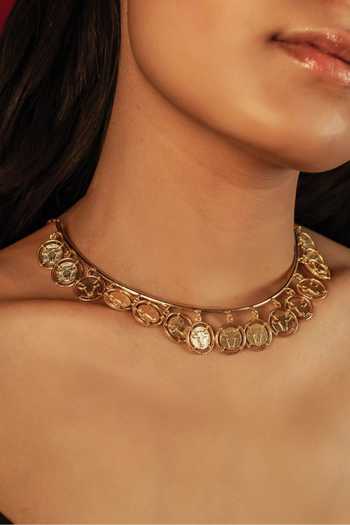 Dhwani Bansal Jewellery Inka Coin Motif Choker 