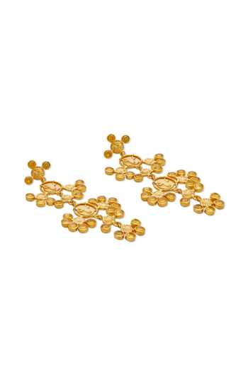 Dhwani Bansal Jewellery Yellow Inka Stone Embellished Earrings Online at Aza Fashions Dhwani Bansal Jewellery_Yellow Inka Stone Embellished Earrings _Online_at_Aza_Fashions