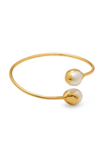 Buy_Dhwani Bansal Jewellery_Gold Plated Reva Baroque Pearl Embellished Bracelet _Online_at_Aza_Fashions