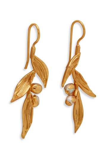 Buy Dhwani Bansal Jewellery Gold Plated Haya Textured Leaf Motif Earrings Online at Aza Fashions Buy_Dhwani Bansal Jewellery_Gold Plated Haya Textured Leaf Motif Earrings _Online_at_Aza_Fashions