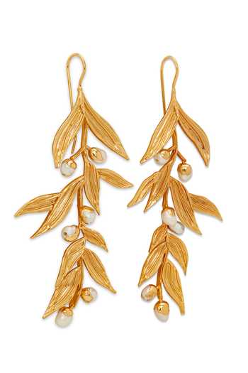 Buy Dhwani Bansal Jewellery Gold Plated Isaro Leaf Motif Earrings Online at Aza Fashions Buy_Dhwani Bansal Jewellery_Gold Plated Isaro Leaf Motif Earrings _Online_at_Aza_Fashions