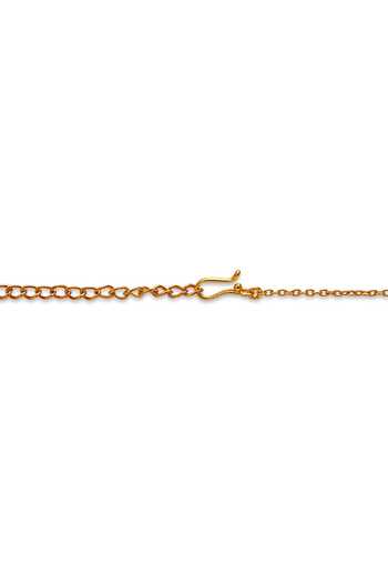 Dhwani Bansal Jewellery_Gold Plated Boond Pendant Necklace _Online_at_Aza_Fashions