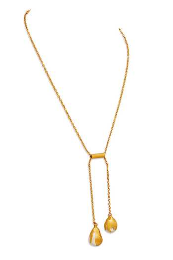 Buy_Dhwani Bansal Jewellery_Gold Plated Boond Pendant Necklace _Online_at_Aza_Fashions