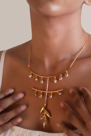 Dhwani Bansal Jewellery Zuri Baroque Pearl Drop Necklace