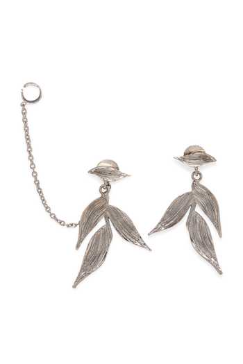 Dhwani Bansal Jewellery Isaro Leaf Shaped Drop Earrings 