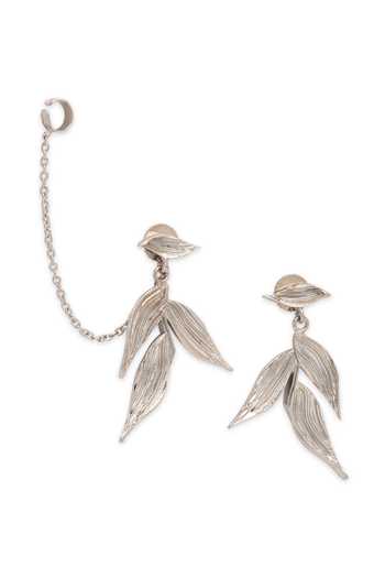 Buy Dhwani Bansal Jewellery Silver Plated Isaro Leaf Shaped Drop Earrings Online at Aza Fashions Buy_Dhwani Bansal Jewellery_Silver Plated Isaro Leaf Shaped Drop Earrings _Online_at_Aza_Fashions
